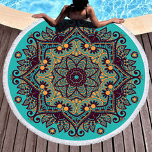 Load image into Gallery viewer, Bohemian Style Mandala beach blanket