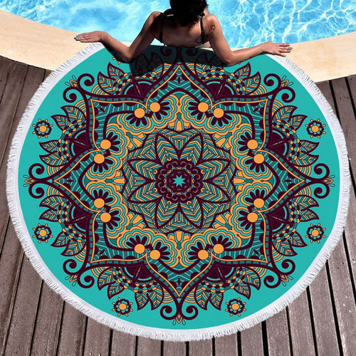 Bohemian Style Mandala beach blanket