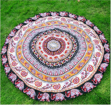 Load image into Gallery viewer, Newest Arrivals faroot 2018 Boho Tapestry Beach Throw Towel Mandala Round Indian Hippie Mat Picnic Blanket